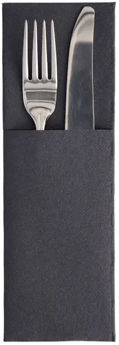 Stoffservietten Schwarz von PAPSTAR