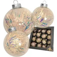 Krebs Glas Lauscha Weihnachtskugeln Lametta Goldfarbig 8cm - Elegante Weihnachtskugeln aus Glas, die jedem Baum einen besonderen Glanz verleihen. Hochwertige Verarbeitung und stilvolles Design sorgen für festliche Akzente und lange Freude an der Dekoration.
