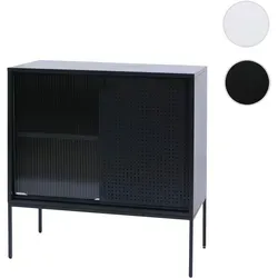 Kommode HWC-O90, Industrial Sideboard mit Schiebetüren, 85x80x45cm