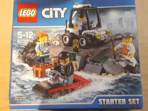 LEGO City 60127 - Gefängnisinsel-Polizei Starter-Set, mit 4 Minifiguren und spannendem Polizeieinsatz für kreative Abenteuer