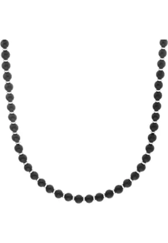 s.Oliver Herren Halskette mit Achat - Edelstahl Kette, individuell längenverstellbar (50+5 cm), kommt in eleganter Schmuck Geschenk Box – ideal als Geschenk für stilbewusste Männer.