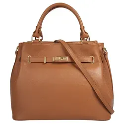 Henkeltasche SAMANTHA LOOK - elegante Damenhandtasche aus Leder - Handtaschen: Stilvolle Henkeltasche aus 100% Rindleder, Made in Italy, mit praktischem Smartphonefach und abnehmbarem Schultergurt für maximalen Tragekomfort.