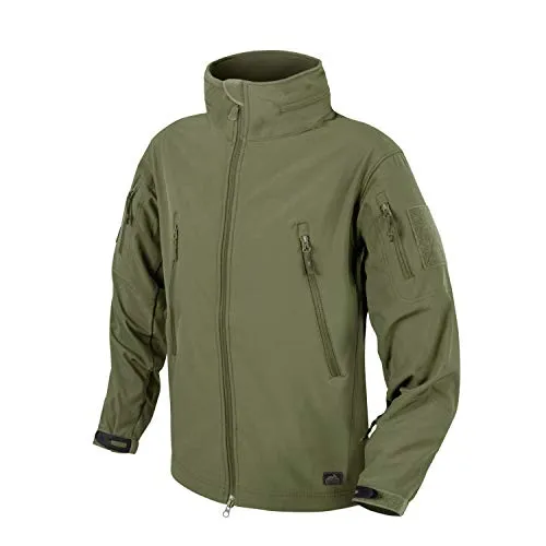 Helikon-Tex Taktische Feldjacke Gunfighter - Outdoor, Einsatz - mit Kapuze, Taschen - Winddichte Outdoorjacke - Olivegrün - Größe 3XL