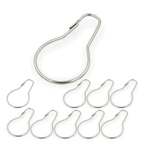 10x Vorhanghaken Birne in grau von Licht-Zubehoer.de by MLZ