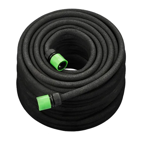 relaxdays Bewässerungsschlauch - Anschlussfertiger Tropfschlauch 30 m - Gartenschläuche für effektive Bewässerung, 30 m langer Tropfschlauch mit Klickkupplung für einfachen Anschluss und maximalem Förderdruck von 2 bar.