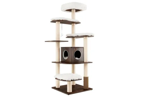 KOMFOTTEU Kratzbaum Katzenbaum Spielbaum Kletterbaum, mit 6 Plattform, 175cm