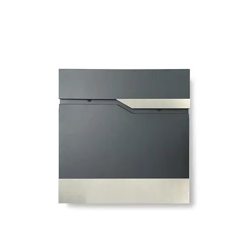KTC Home Premium Briefkasten Postlux 4.0 Anthrazit mit Edelstahlblende - Eleganter Briefkasten mit modernem Design, großem Fassungsvermögen und witterungsbeständiger Pulverbeschichtung für langlebige Qualität. Ideal für sicheren Empfang deiner Post.