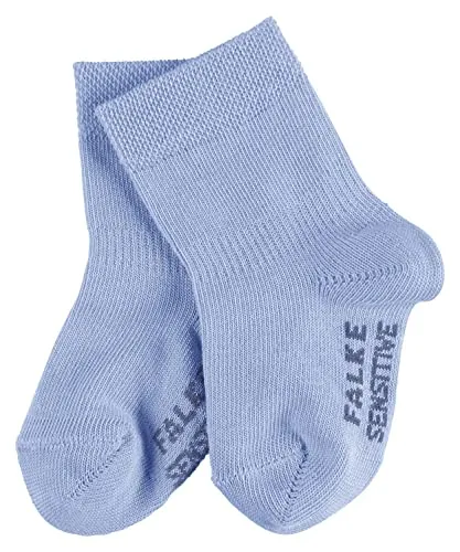 FALKE Unisex Baby Socken Sensitive B So Baumwolle mit Komfortbund 1 Paar, Blau Crystal Blue 6290, 74-80