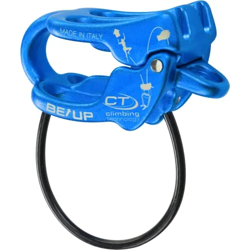 Climbing Technology Be Up sky blue - Kletterzubehör mit innovativem Design, ideal für alpines Bergsteigen, Trad- und Sportklettern. Das modulare Bremssystem bietet einfache Anwendung und optimale Kontrolle beim Abseilen und Einholen von Nachsteigern.