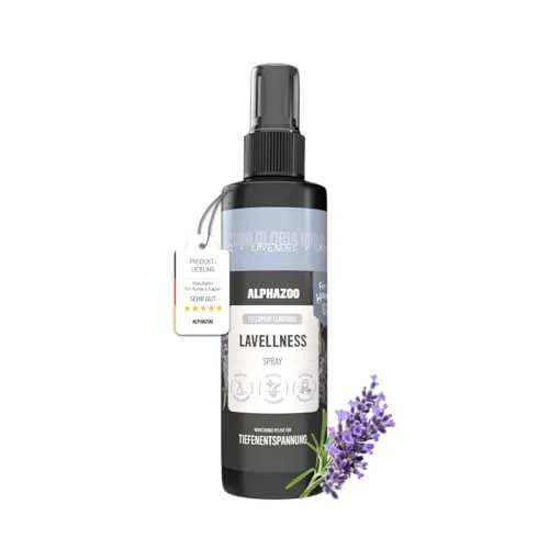 alphazoo Lavellness Fellspray für Hunde Lavendel & Fellpflege, 250ml | Fellspray mit Lavendel
