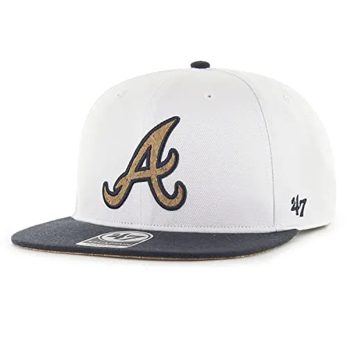 '47 Brand Captain Snapback Cap - Corkscrew Atlanta Braves - Hüte, Kappen & Mützen für Baseball-Fans, verstellbare Snapback für perfekten Sitz und stylisches Design