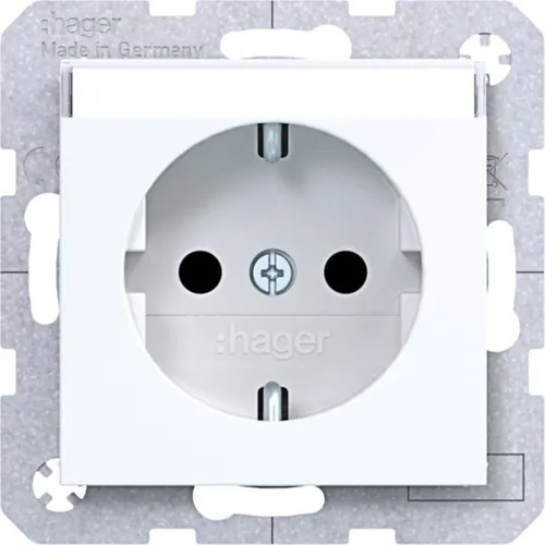 Hager SD SCHUKO BF erh. BS WAS1401WG Steckdosen SD