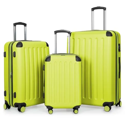 HAUPTSTADTKOFFER - Spree - 3tlg Hartschalenkoffer Set - Koffer-Set in 3 Größen mit TSA-Schloss und 4 leisen Rollen. Ideal für Kurztrips und Weltreisen, bietet zusätzlich 15% mehr Volumen für Souvenirs.