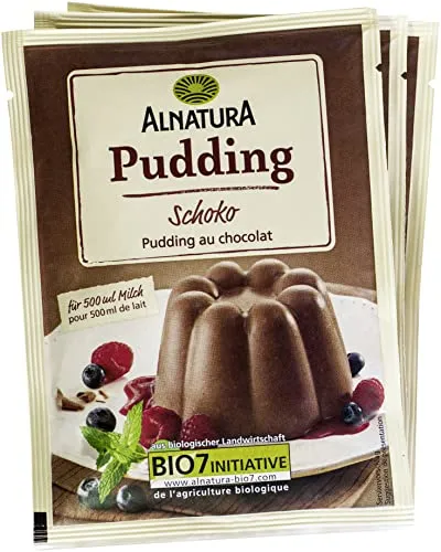 Alnatura Bio Pudding Schoko, 3 Beutel, 138g