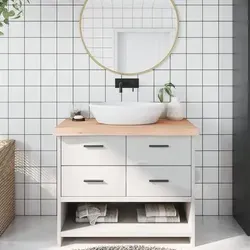 vidaXL Waschtischplatte 100x60 cm aus Massivholz von vidaXL