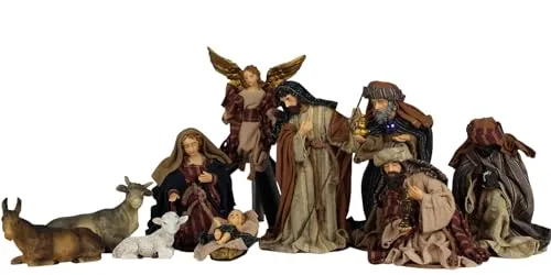 ZICOM Ankleidefigurenset Byzanz, Krippenfiguren klassisch ca. 16cm 10-TLG. Polyresin bekleidet