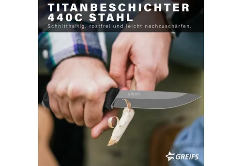 GREIFS Universalmesser G5 Outdoor-Messer, Sand - Taschenmesser mit robustem Design, ideal für Outdoor-Aktivitäten und Abenteuer in der Natur.