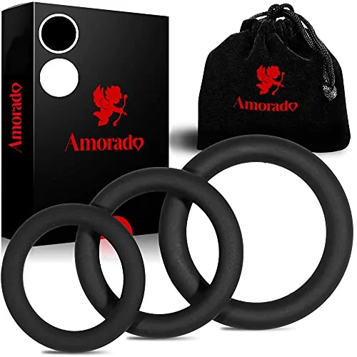 AMORADO Penisringe aus Silikon – Mega Sexspielzeug für Männer zur Potenzsteigerung