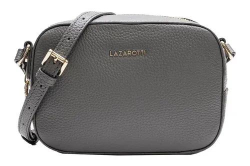 Lazarotti Bologna Leather Umhängetasche - Elegantes Design in Grau - Umhängetasche für Damen aus hochwertigem Leder, ausgestattet mit praktischem Reißverschlussfach und stilvollem, grauen Design.