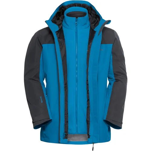 JACK WOLFSKIN Herren Doppeljacke TAUBENBERG 3IN1 JKT M - Funktionsjacken mit 3in1-Funktion: Außenjacke aus wasserdichtem TEXAPORE CORE und Innenjacke aus warmem POLARTEC 200, ideal für wechselhaftes Wetter und Outdoor-Aktivitäten.