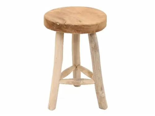 Decoclico Hocker, rund, Stativ aus Rohholz in braun von DECOCLICO