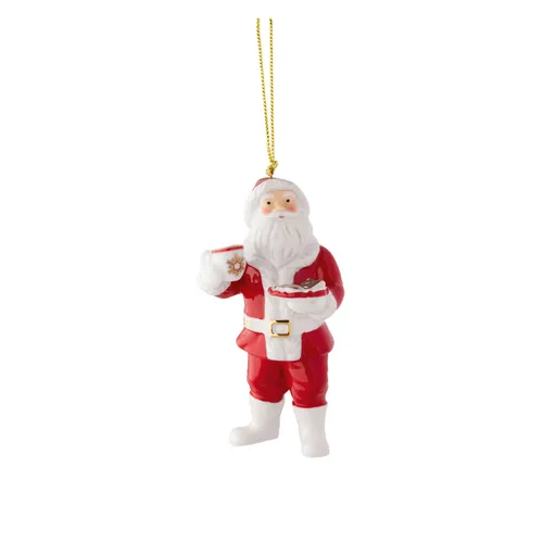Villeroy & Boch Christmas Classics Ornament Santa 11 cm - Christbaum- & Feiertagsschmuck, handgefertigter Porzellananhänger in festlichem Design, perfekt für eine zauberhafte Weihnachtsdekoration.