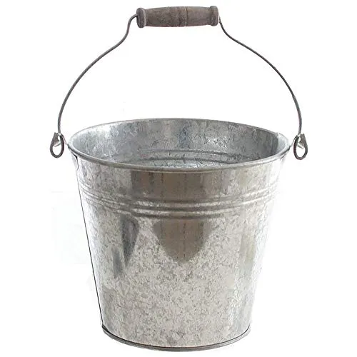 Kleine Metalleimer verzinkt mit Henkel in verschiedenen Größen - urig als Windlicht oder Blumenübertopf (12 Stück, 12 x 10 cm (Ø/H - ohne Henkel gemessen))