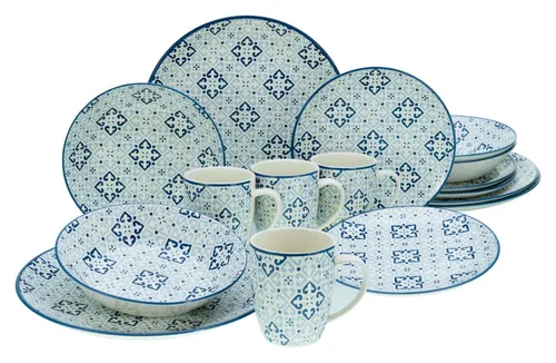 CreaTable Kombiservice Yara (16-tlg) für 4 Personen in blau von CreaTable
