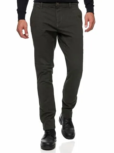 Indicode Herren INAsher Chinohose mit Gürtel