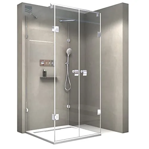 BERNSTEIN Duschkabine U-Form 8mm ESG - Duschkabinen & -wände, elegante und rahmenlose Glas-Dusche aus 8mm ESG, ideal für moderne Badezimmer und sorgt für ein großzügiges Raumgefühl.