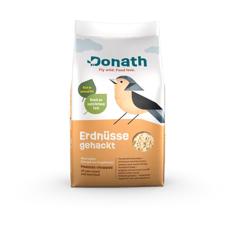 Donath Ganzjahres-Vogelfutter Erdnüsse gehackt 9kg von Donath