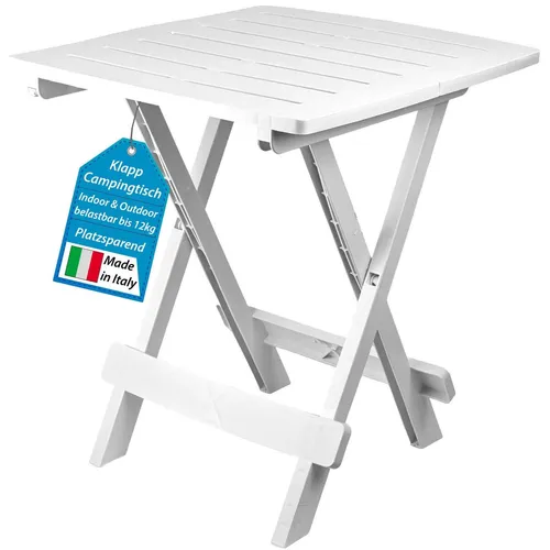 Klapptisch Beistelltisch Terrassen Camping Tisch Klappbar Camper Balkon weiß