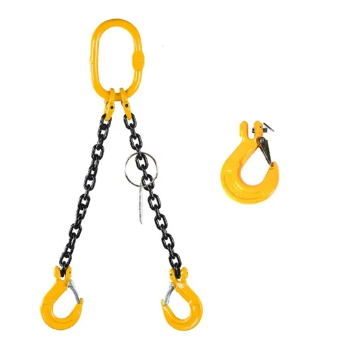 TRIZERATOP Kettengehänge 2-adrig 6mm mit Gabelhaken in schwarz von Trizeratop