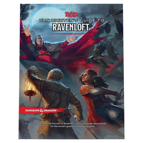 D&D: Van Richten's Guide to Ravenloft (EN) - Sourcebook für Dungeons & Dragons 5E, erweitert das Spiel mit neuen Regeln und Optionen in der düsteren Welt von Ravenloft.