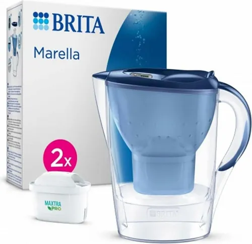BRITA Marella Wasserfilterkanne + 2 Filter