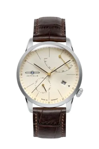 Zeppelin Automatic Watch 7366-5 - Elegante Armbanduhr für Herren aus Edelstahl mit braunem Zifferblatt, Gehäusedurchmesser 40 mm – perfekt als Geschenk in stilvoller Verpackung.