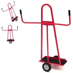 Plattenkarre Plattenwagen 300 kg für Rigips und Gipskarton - Robuster Plattenwagen mit einer Tragfähigkeit von 300 kg für den einfachen Transport großflächiger Platten. Ergonomischer Griff und Vollgummi-Räder sorgen für einen komfortablen Einsatz auf der Baustelle.