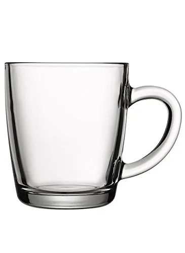 Pasabahce 55531 – Teeglas Glasbecher mit Henkel Basic~340 ml, 2 Stück