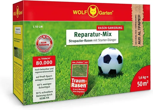 WOLF Rasendünger Reparatur-Mix Strapazier-Rasen 50m² von Wolf