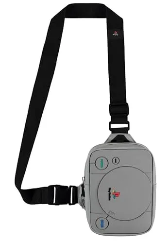 Playstation Unisex Umhängetasche grau Nylon - Stylische Umhängetasche für Gamer mit hohem Tragekomfort. Hergestellt aus strapazierfähigem Nylon, ideal für den täglichen Einsatz. Perfekt für alle Playstation-Fans!