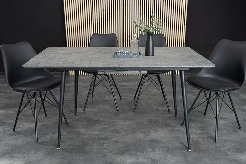 riess-ambiente Esstisch APARTMENT 120-160cm natur-Wildeiche, Metallgestell, ausziehbar, eckig (Einzelartikel, 1-St), verlängerbarer Küchentisch für 6 Personen - ideal für den Essbereich