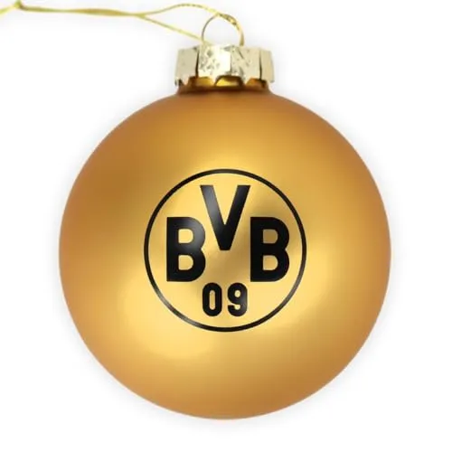 Borussia Dortmund BVB Weihnachtskugel Gold in gold von Dortmund