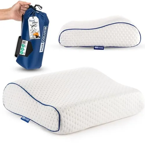 Marcolumb Reisekissen – Ergonomisches Memory-Schaum-Kissen für Reisen