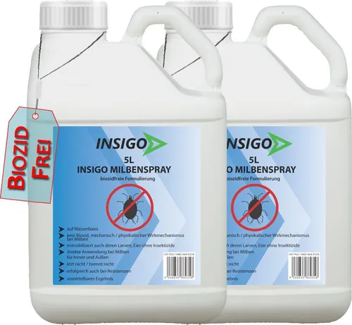 INSIGO Milbenspray - Effektive Insektenbekämpfung - INSIGO ist ein biozidfreies Spray zur gezielten Bekämpfung von Insekten. Ideal für Innen- und Außenbereiche, ermöglicht es eine schnelle und effektive Anwendung gegen Schädlinge wie Ameisen und Flöhe.