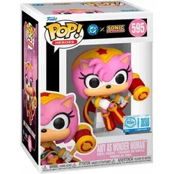 FUNKO POP! Vinyl Figur DC Comics and Sonic the Hedgehog Amy as Wonder Woman 595 Special