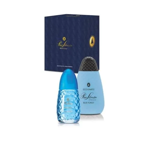 Pino Silvestre Blue Forest Geschenkpackung Herren Parfüm Edt 75ml Duschshampoo 400ml