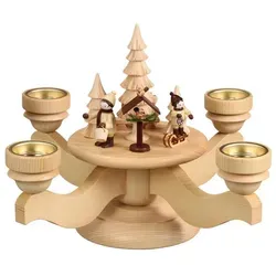 Kerzenständer Beige von Volkskunstwerkstatt Unger