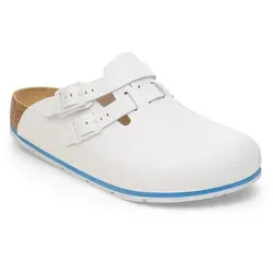 BIRKENSTOCK Kay Pro Leder Clogs - Unisex Berufsschuhe für Medizin und Gastronomie - Hochwertige Clogs mit anatomisch geformtem Kork-Latex-Fußbett, rutschfester Sohle und verstellbarem Fersenriemen, ideal für den Einsatz im Gesundheitswesen und Service.