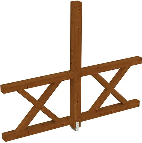 Skanholz Carport-Seitenwand Andreaskreuz 243x210 cm - Carport-Seitenwände aus Konstruktionsvollholz, dekorativ mit Andreaskreuzen, ideal für freistehende Terrassenüberdachungen und wetterfest.
