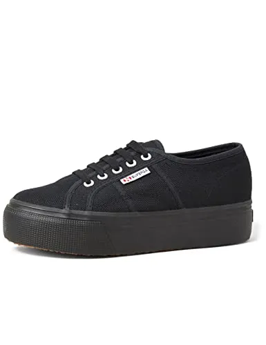 Superga Damen 2790acotw Linea Up And Down Sneaker, Black 996, 37 EU - Damen-Sneaker mit flachem Keilabsatz für zusätzlichen Komfort und Stil, ideal für lässige Outfits.